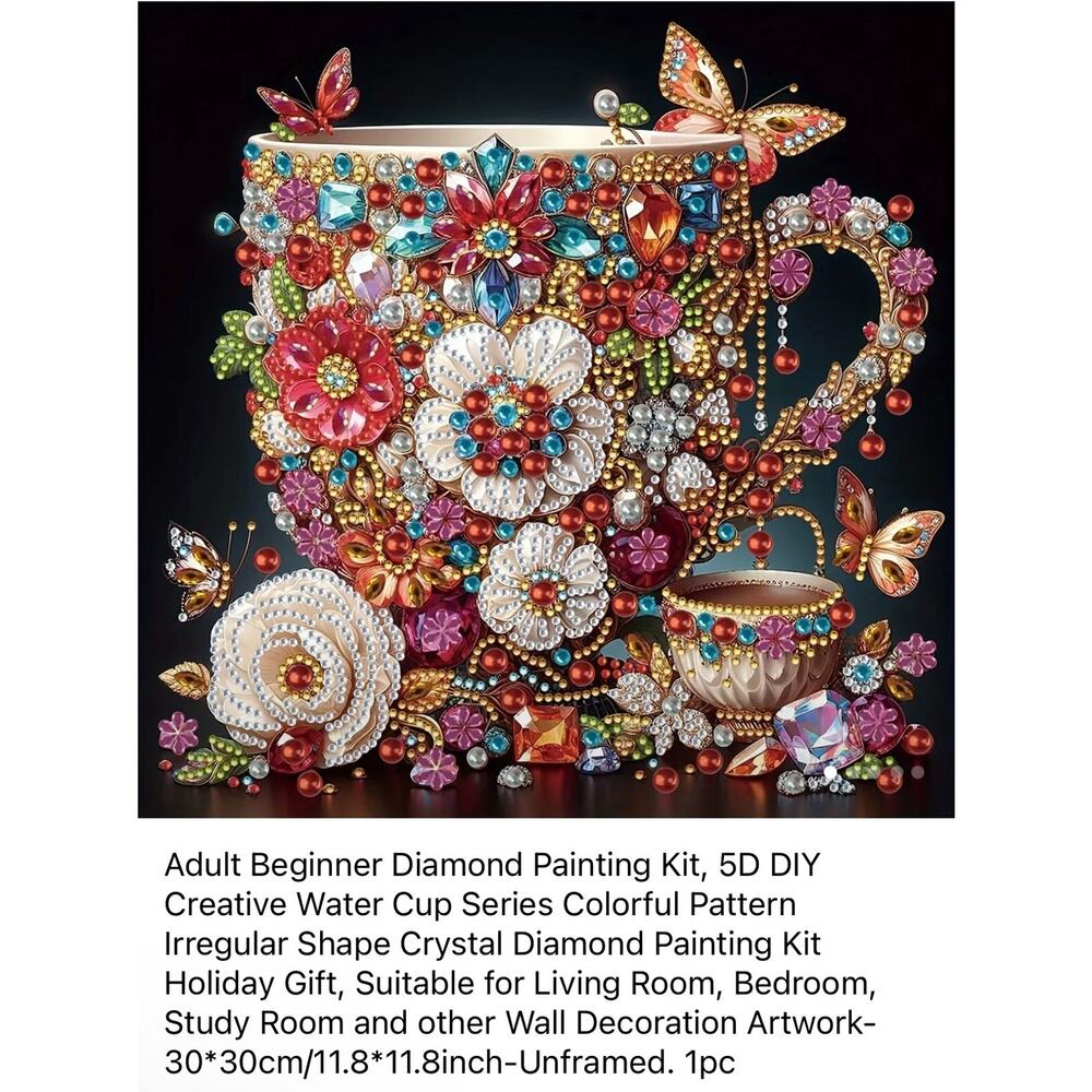 Diamond art kits Creative Water Cup for adults 11.8x11.8 inches